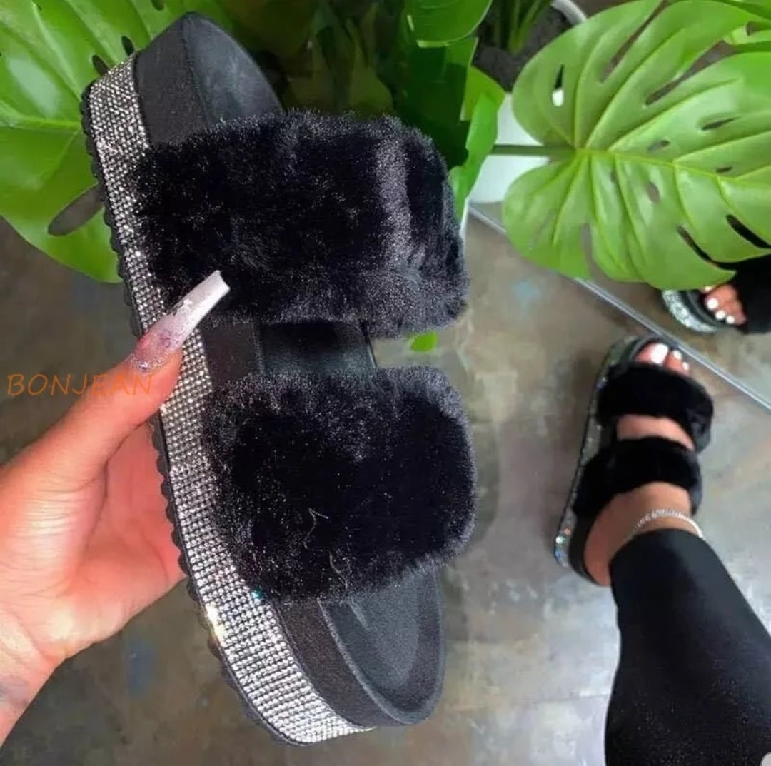 Top moda best sale fur slides